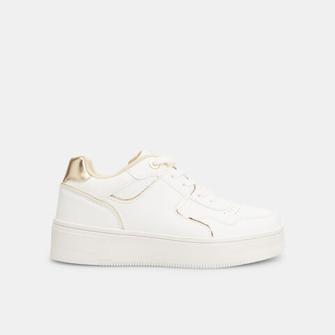 Sneakers de mujer con detalles metal , Blanco Sneakers de mujer con detalles metal , Blanco